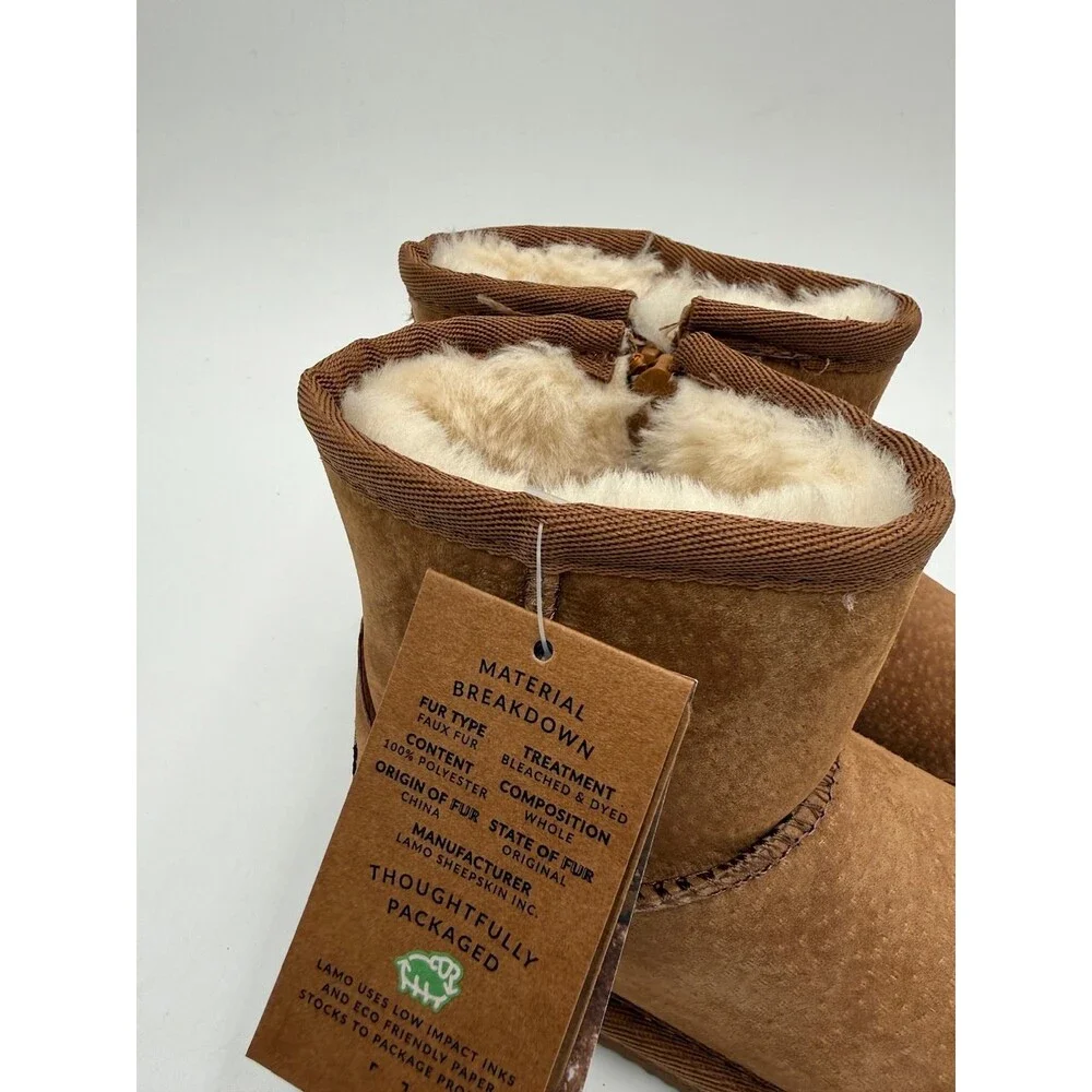 LAMO KORA TODDLER'S NEW Short Suede Ankle Boot Chestnut Multiple Sizes